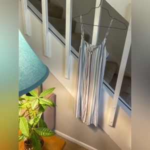 Button up dress w/ noodle strap